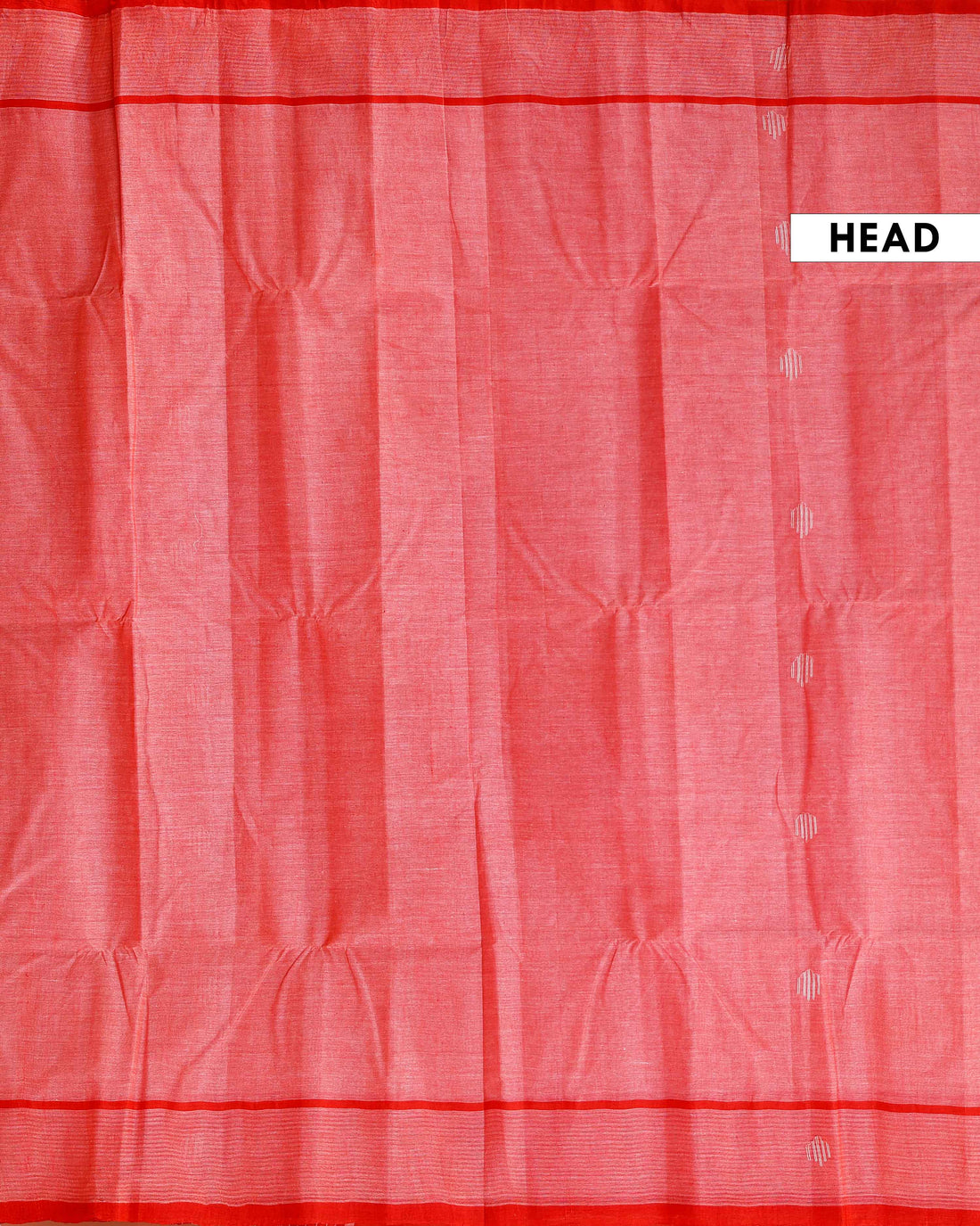 Handwoven Khadi Cotton Saree with Subtle Border Detail - Red