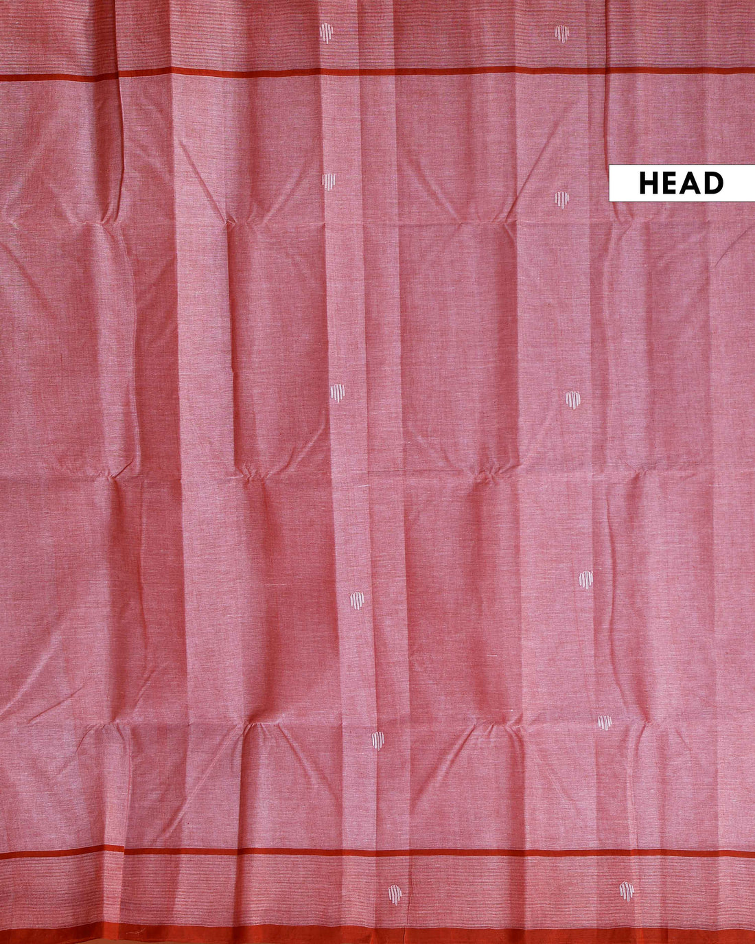 Handwoven Khadi Cotton Saree with Subtle Border Detail  - Maroon