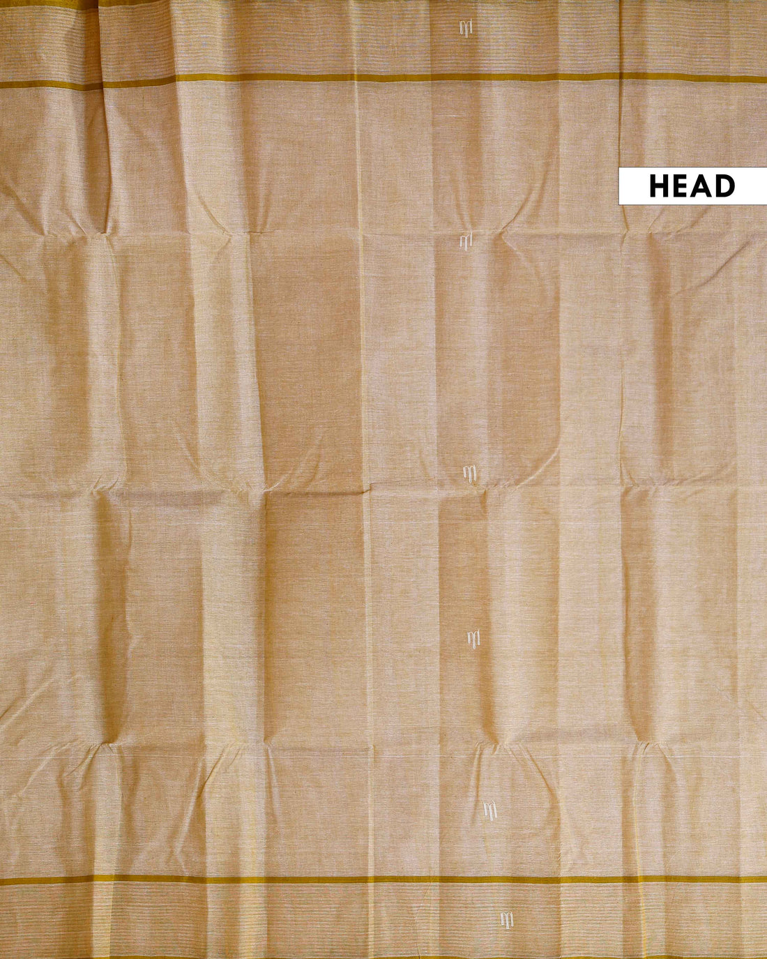 Handwoven Khadi Cotton Saree with Subtle Border Detail  - Olive Green