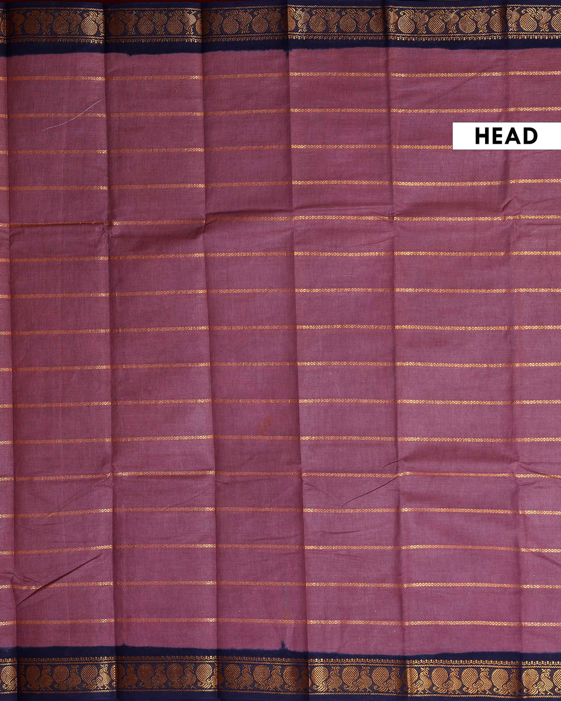 Traditional Sungudi Cotton Saree with Striped Body and Rich Zari Border - Onion Pink