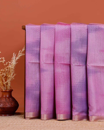 Elegant Semi Silk Saree with Gradient Design and Classic Zari Finish - Purple