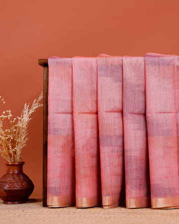 Graceful Semi Silk Saree with Subtle Sheen and Rich Pallu Detail - Pink