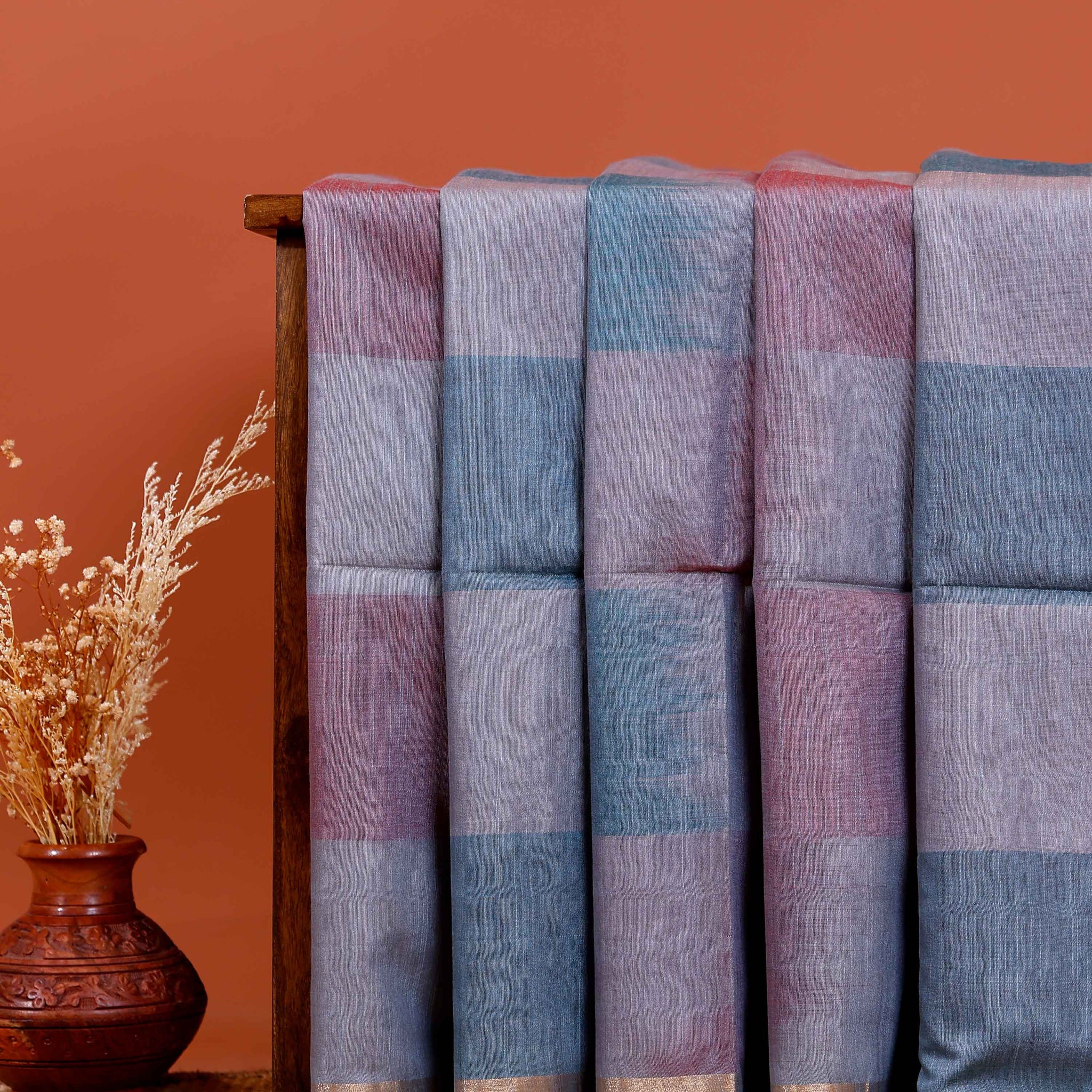 Graceful Semi Silk Saree Intricate Zari Details and a Contemporary Striped Design - Multi