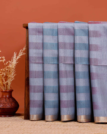 Graceful Semi Silk Saree with Subtle Sheen and Rich Pallu Detail - Grey