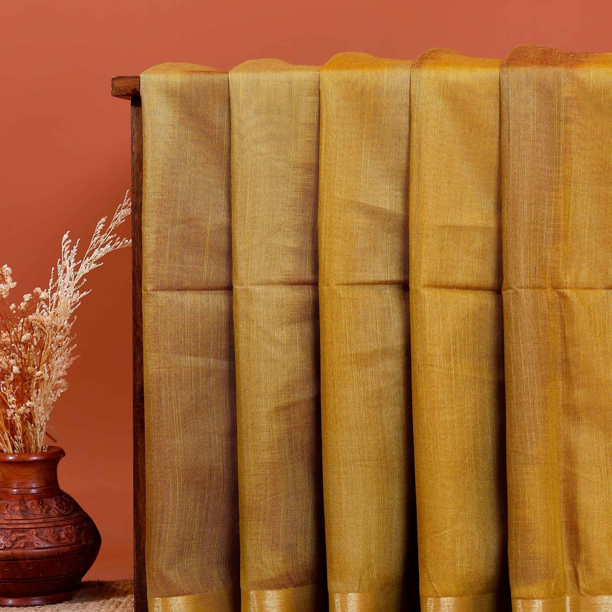 Exquisite Handwoven Semi Silk Saree with Rich Texture and Subtle Sheen - Green