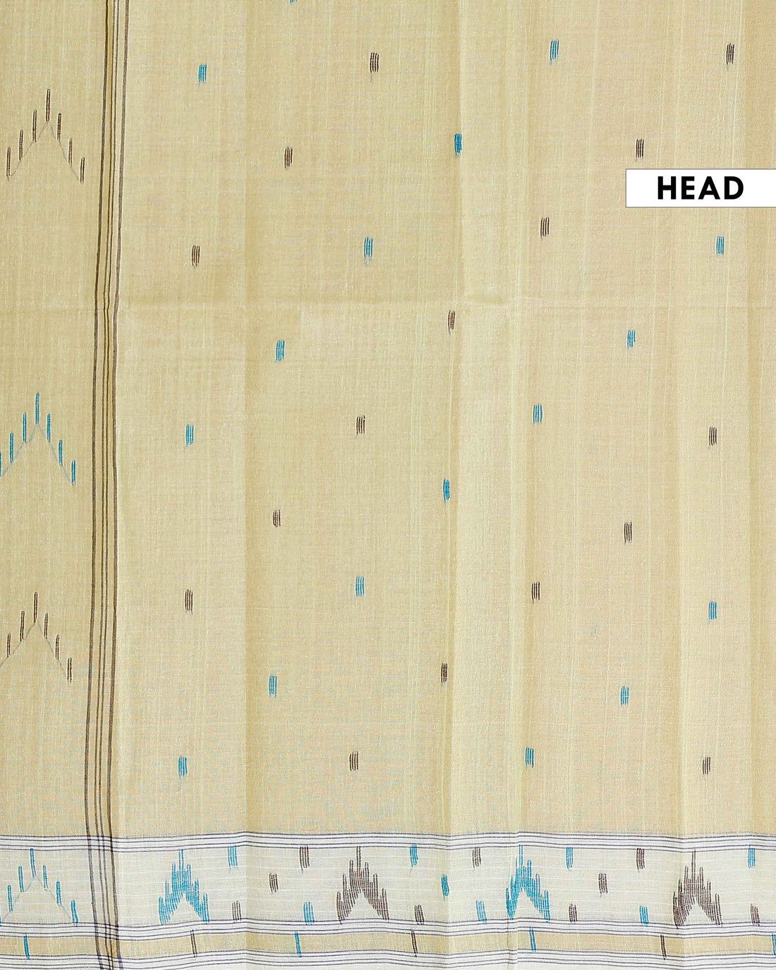 Handloom Bengal Cotton Saree with Traditional Jamdani Motifs and Border Detailing - Light Green