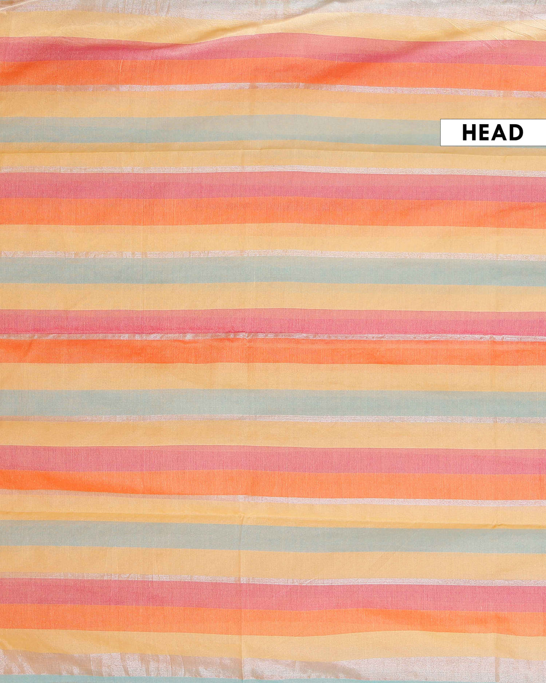 Handloom Mul Mul Cotton Saree with Vertical Stripe Pattern and Decorative Tassels - Multi