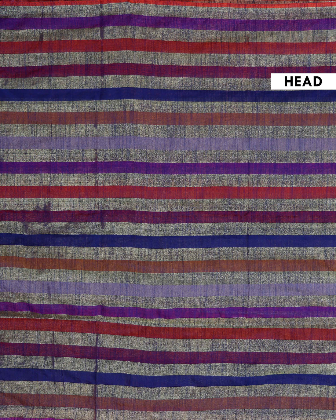 Handloom Mul Mul Cotton Saree with Vertical Stripe Pattern and Decorative Tassels - Multi