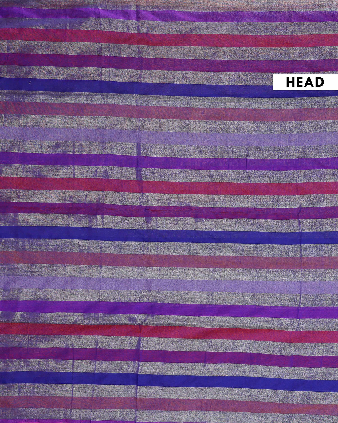 Handloom Mul Mul Cotton Saree with Vertical Stripe Pattern and Decorative Tassels - Purple