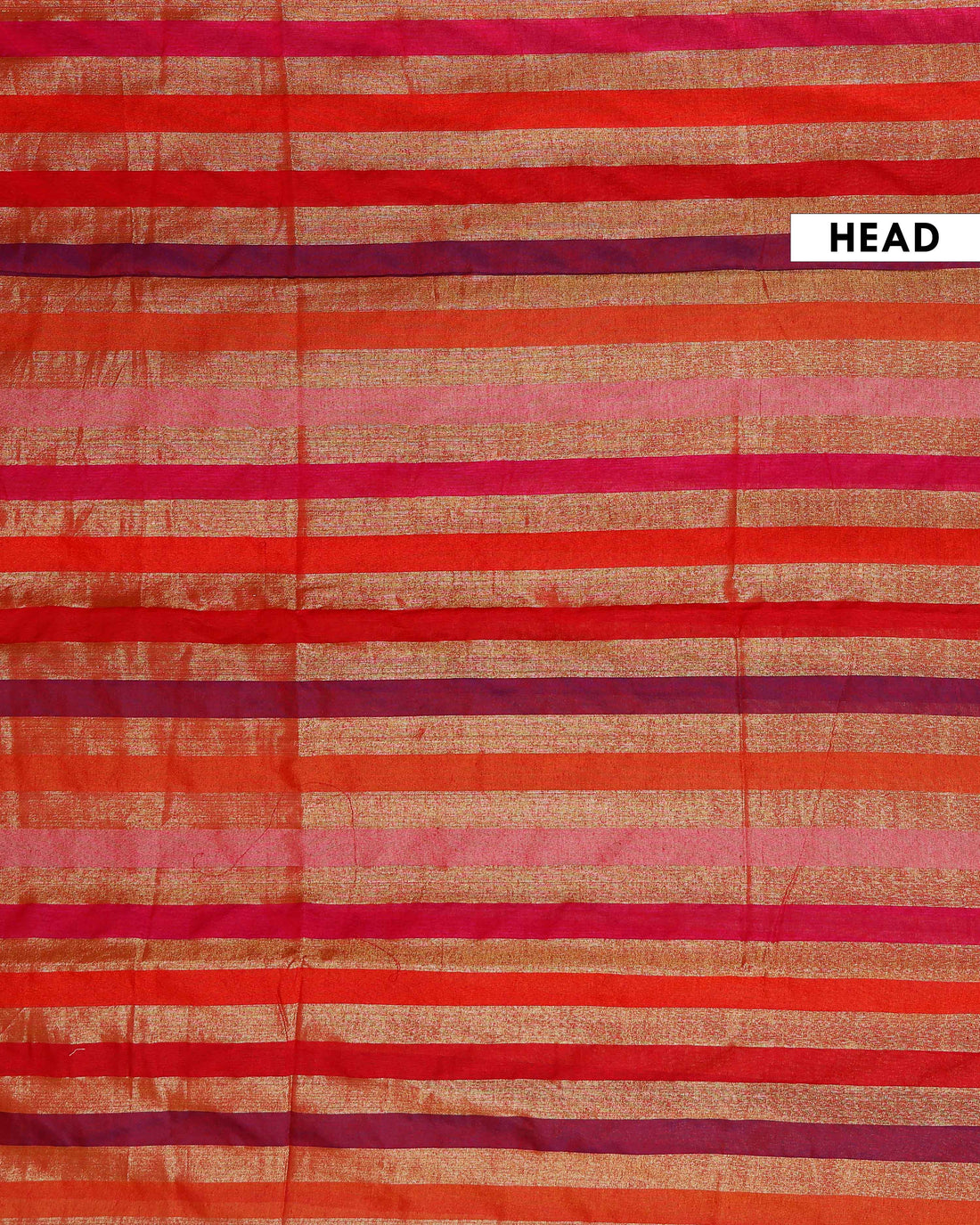 Handloom Mul Mul Cotton Saree with Vertical Stripe Pattern and Decorative Tassels - Multi