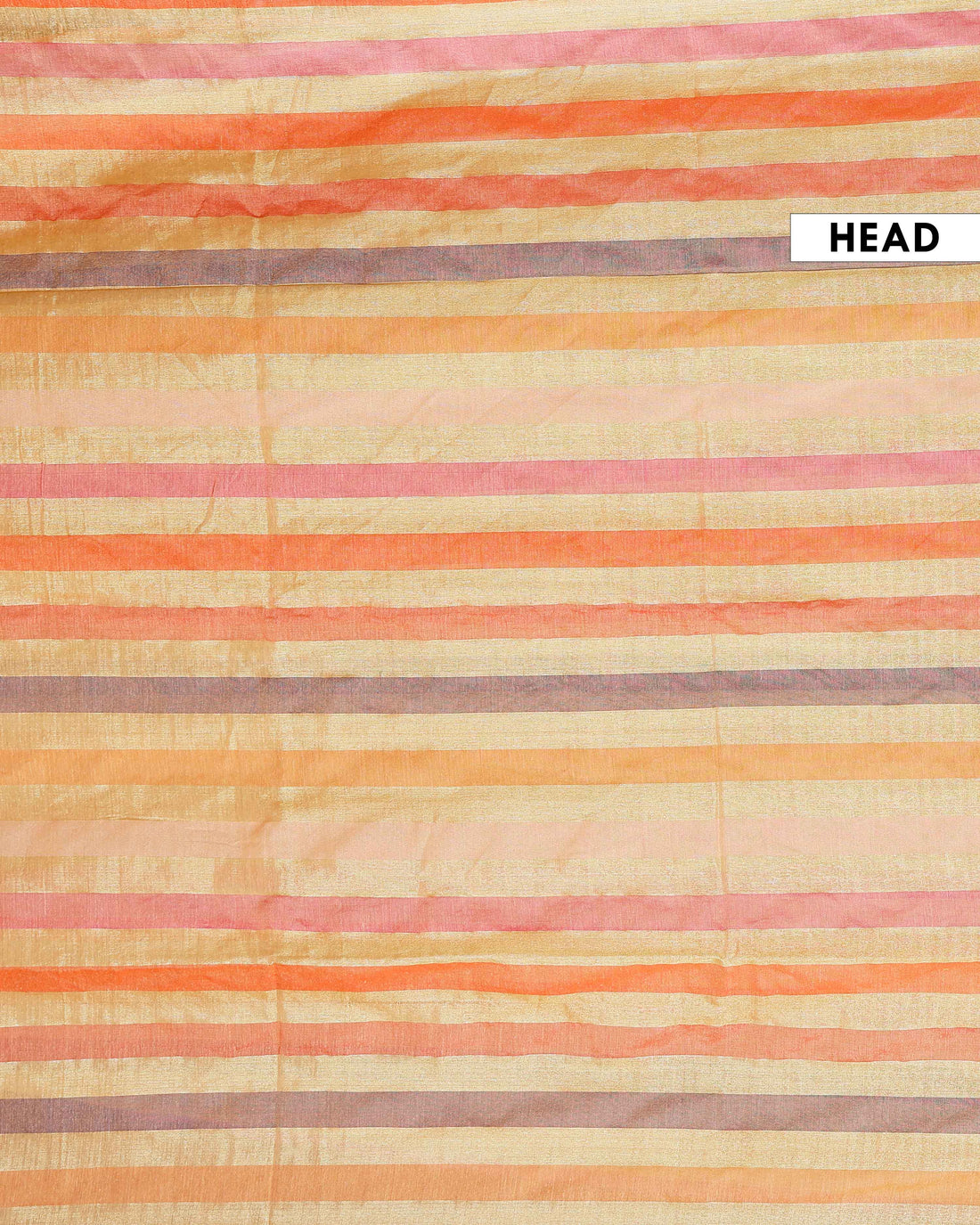 Handloom Mul Mul Cotton Saree with Vertical Stripe Pattern and Decorative Tassels - Multi