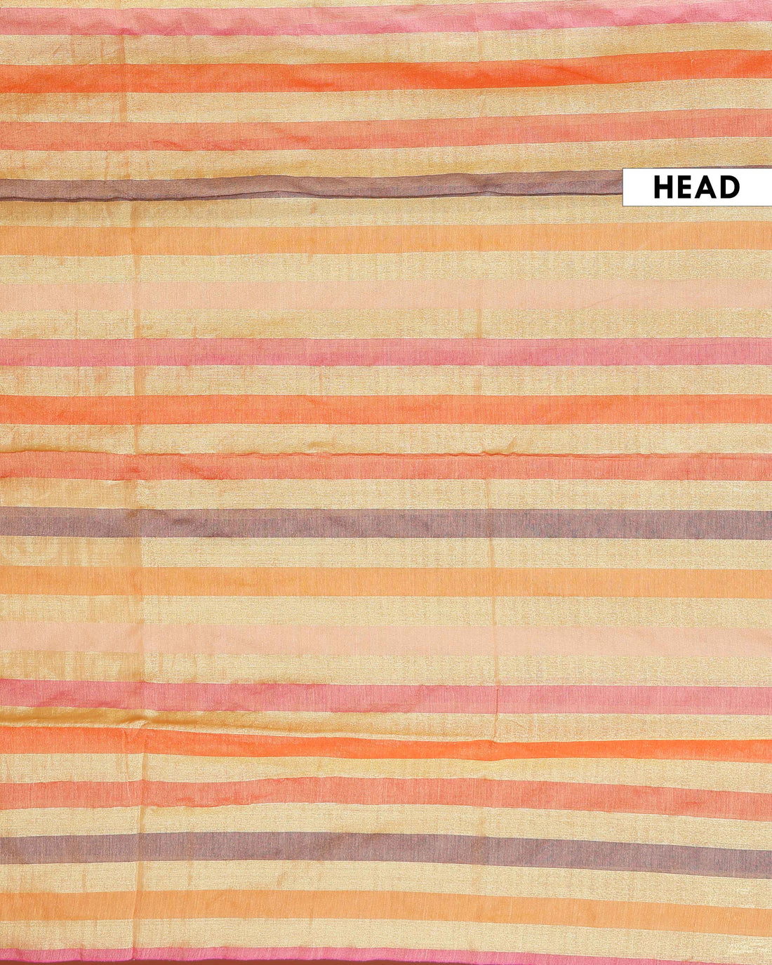 Handloom Mul Mul Cotton Saree with Vertical Stripe Pattern and Decorative Tassels - Multi