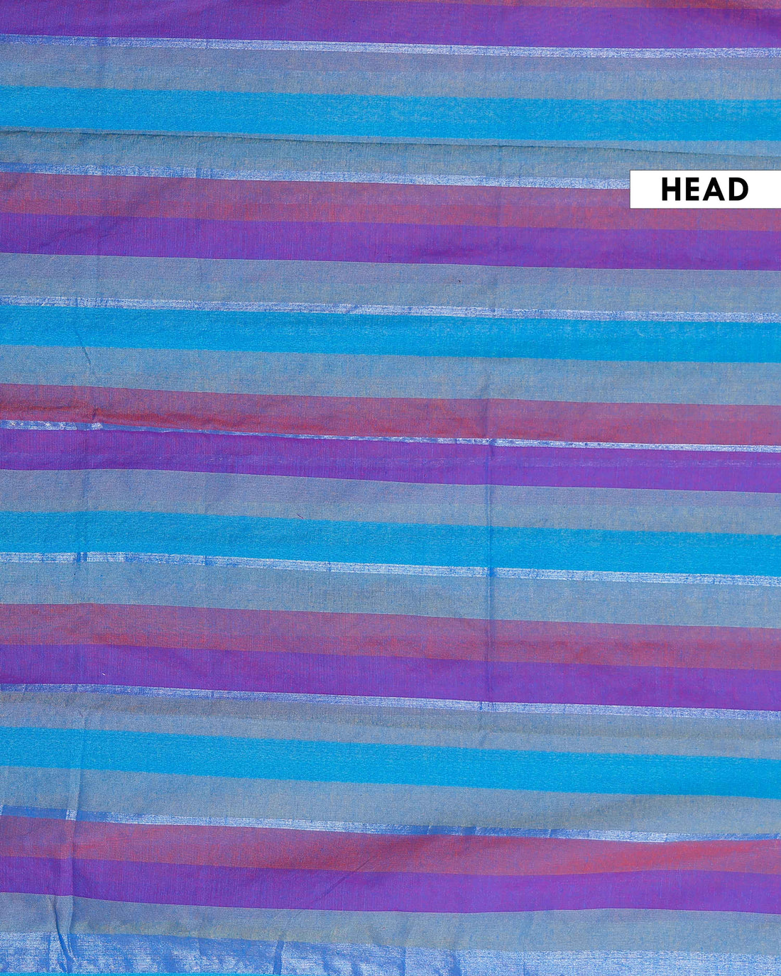 Handloom Mul Mul Cotton Saree with Vertical Stripe Pattern and Decorative Tassels - Purple