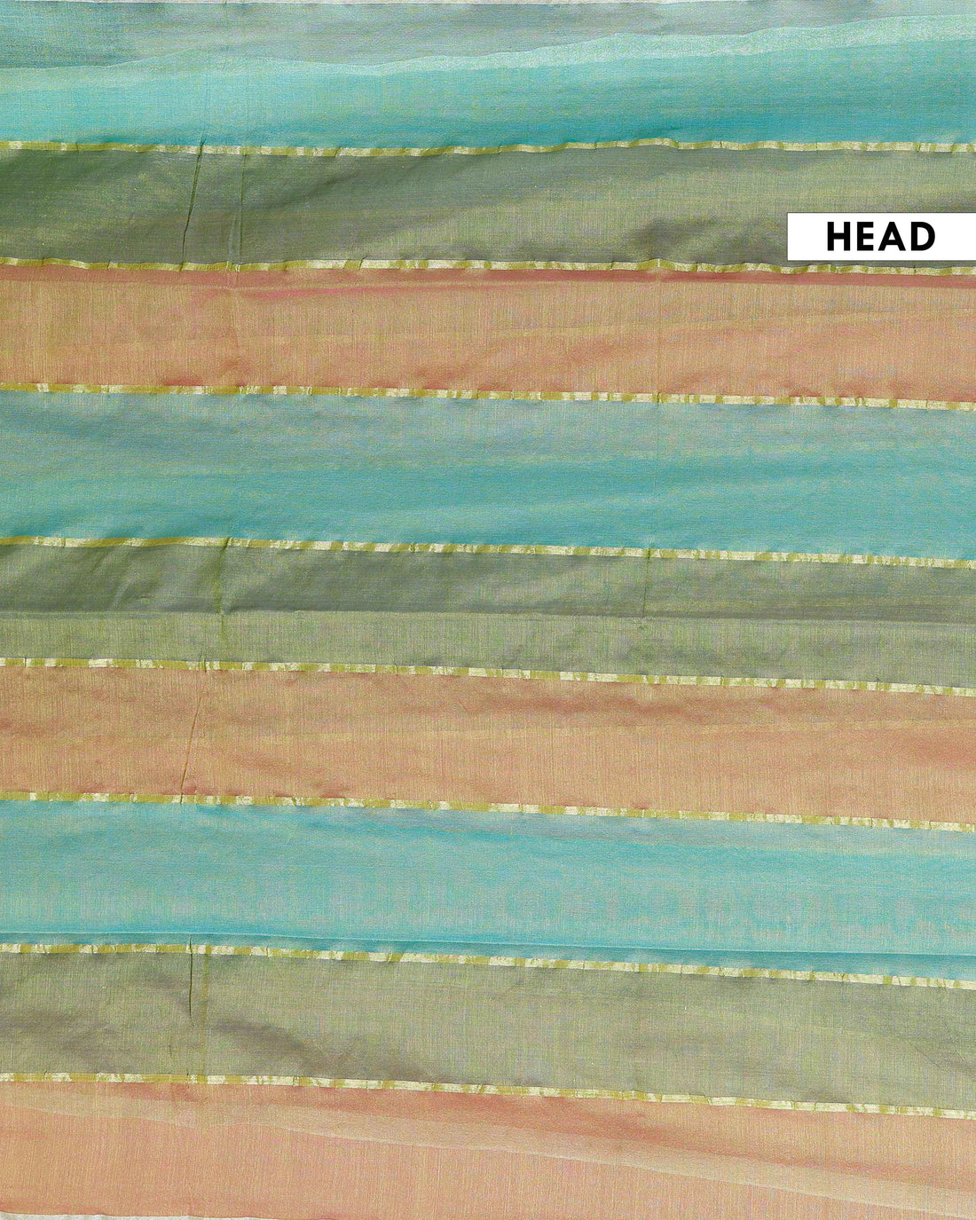 Handwoven Mul Mul Cotton Saree with Bold Striped Pattern and Tassel Detailing – Multi