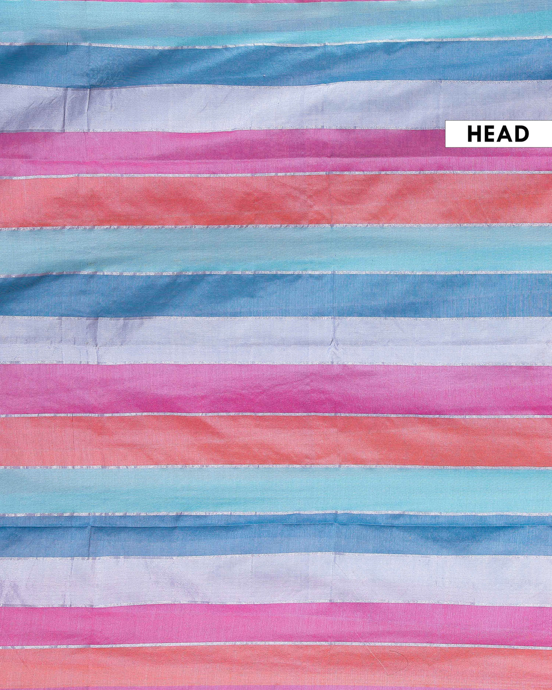 Handwoven Mul Mul Cotton Saree with Bold Striped Pattern and Tassel Detailing – Multi