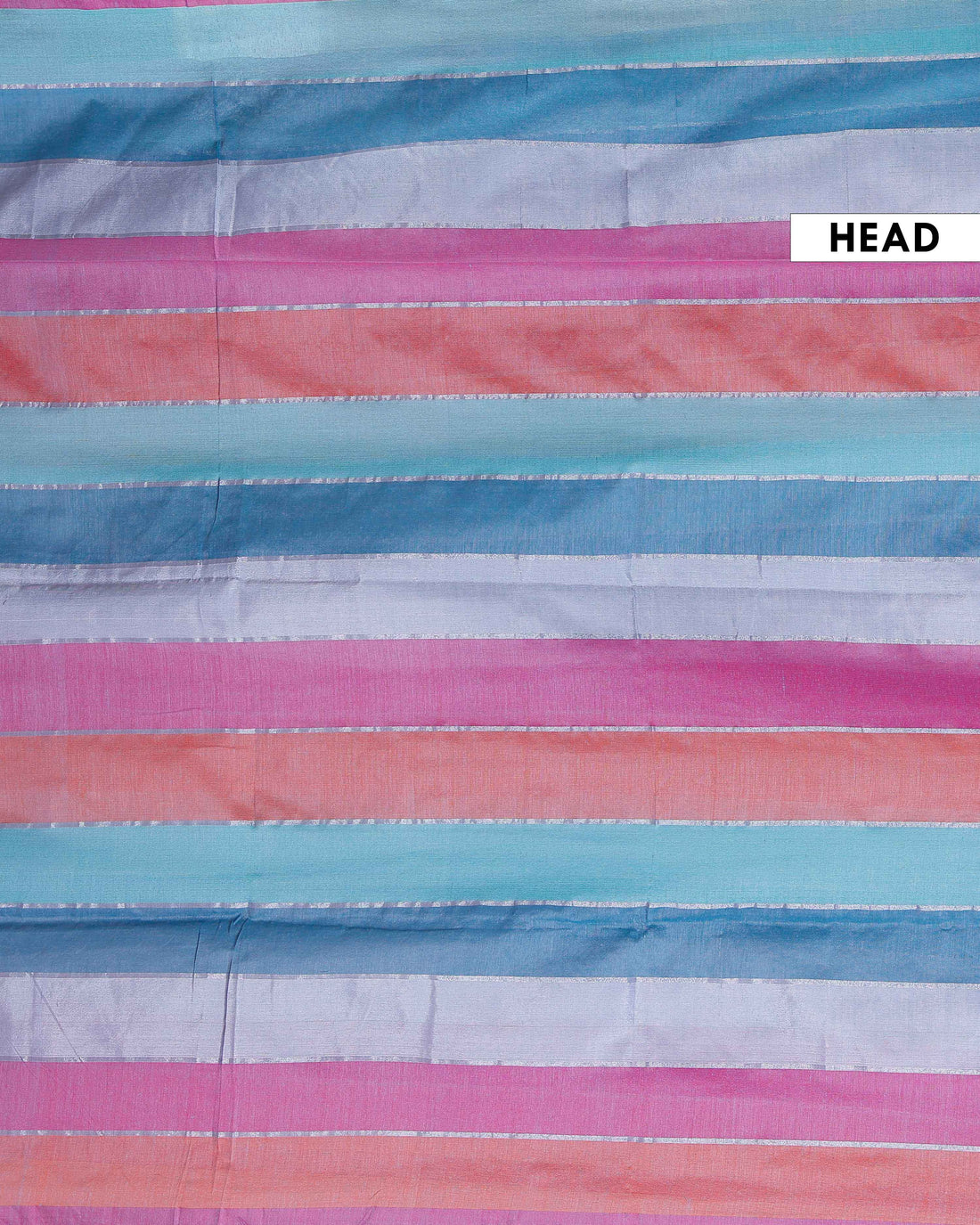 Handwoven Mul Mul Cotton Saree with Bold Striped Pattern and Tassel Detailing – Multi