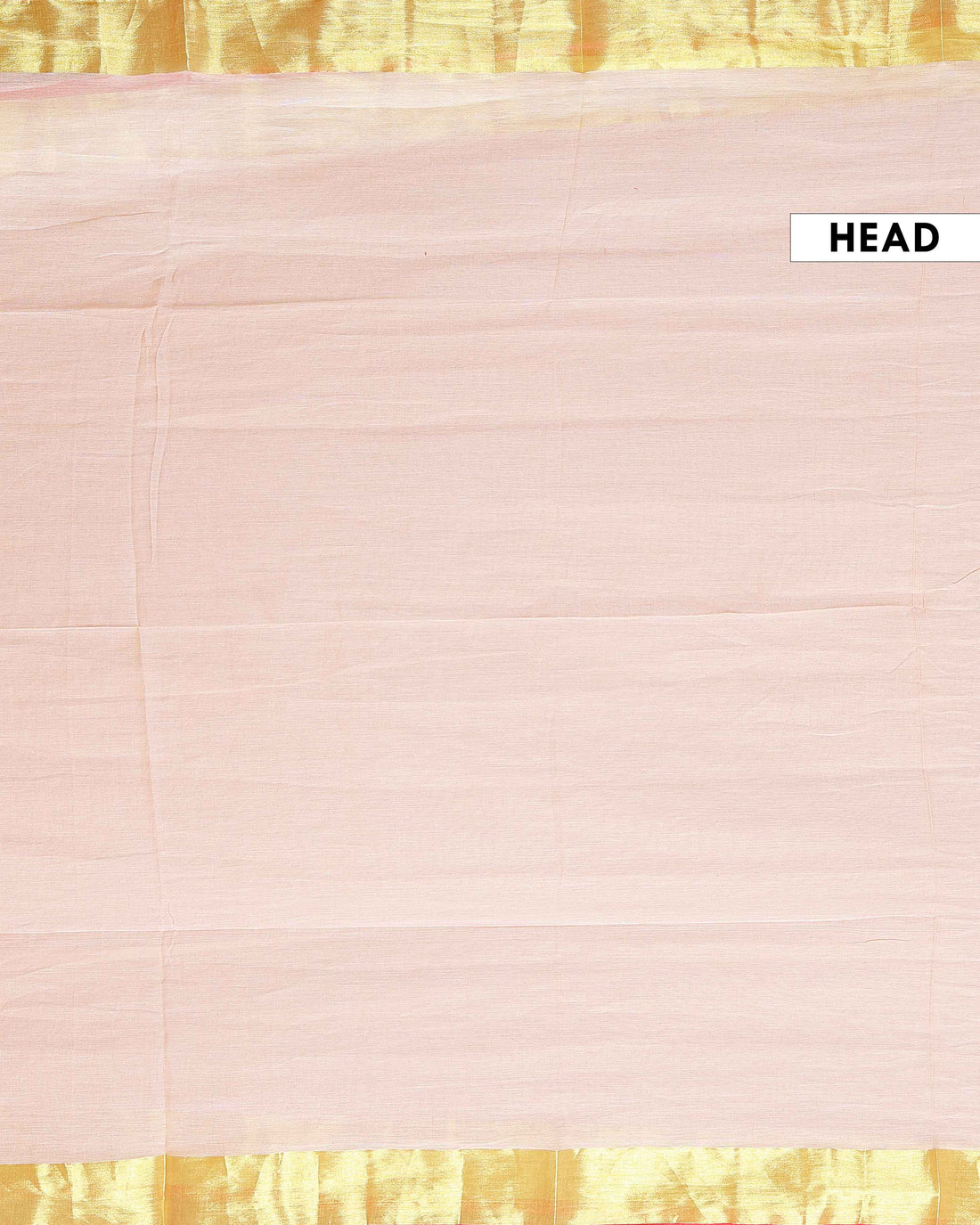 Handwoven Mul Mul Cotton Saree with Subtle Sheen and Contrasting Border – Peach