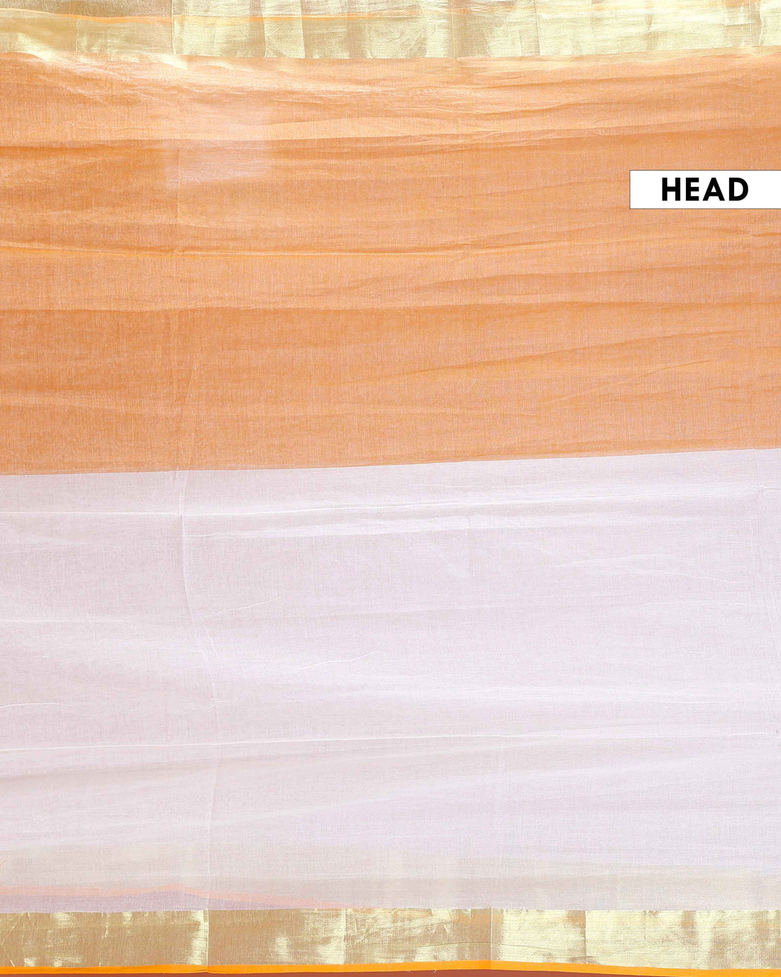 Handwoven Mul Mul Cotton Saree with Subtle Striped Pattern and Contrast Tassel Detailing – White