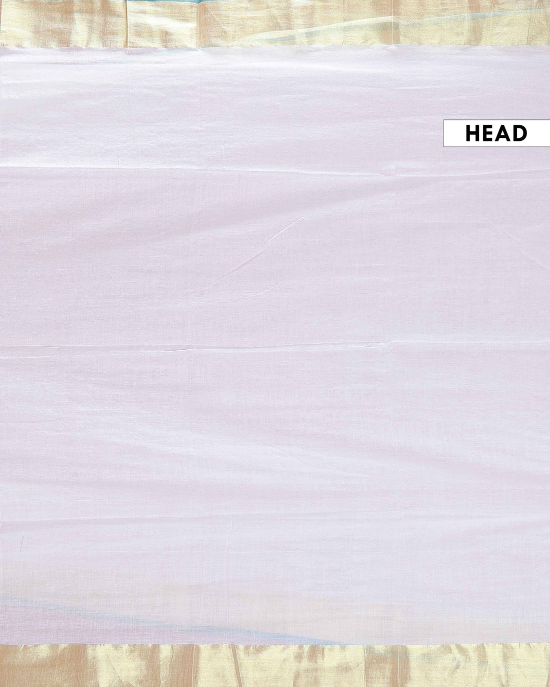 Handwoven Mul Mul Cotton Saree with Subtle Striped Pattern and Contrast Tassel Detailing – White