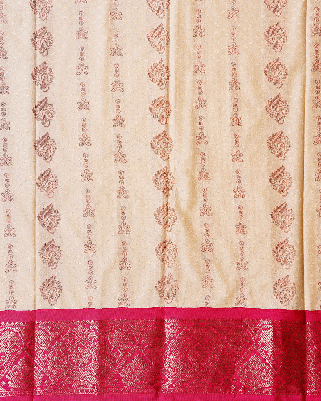 Festive Kids Pattu Pavadai for Kids with Classic Zari Work and Border - Sandal