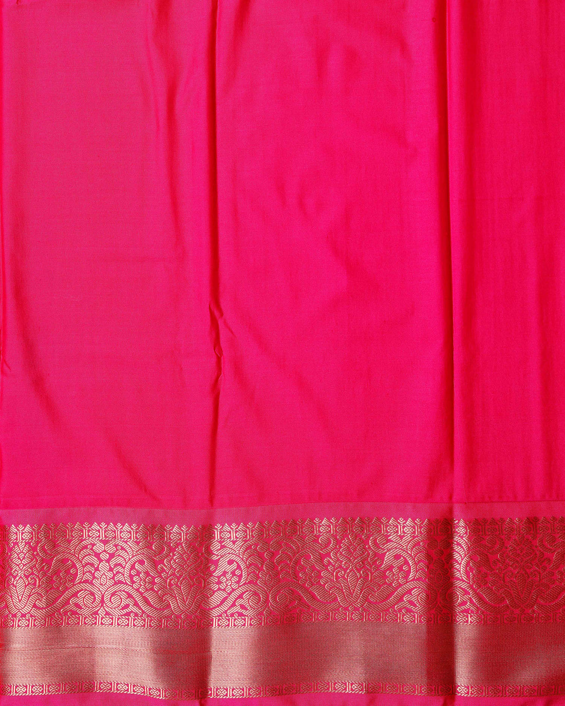 Kids' Traditional Pattu Pavadai Material with Zari Weave & Temple Border - Blue