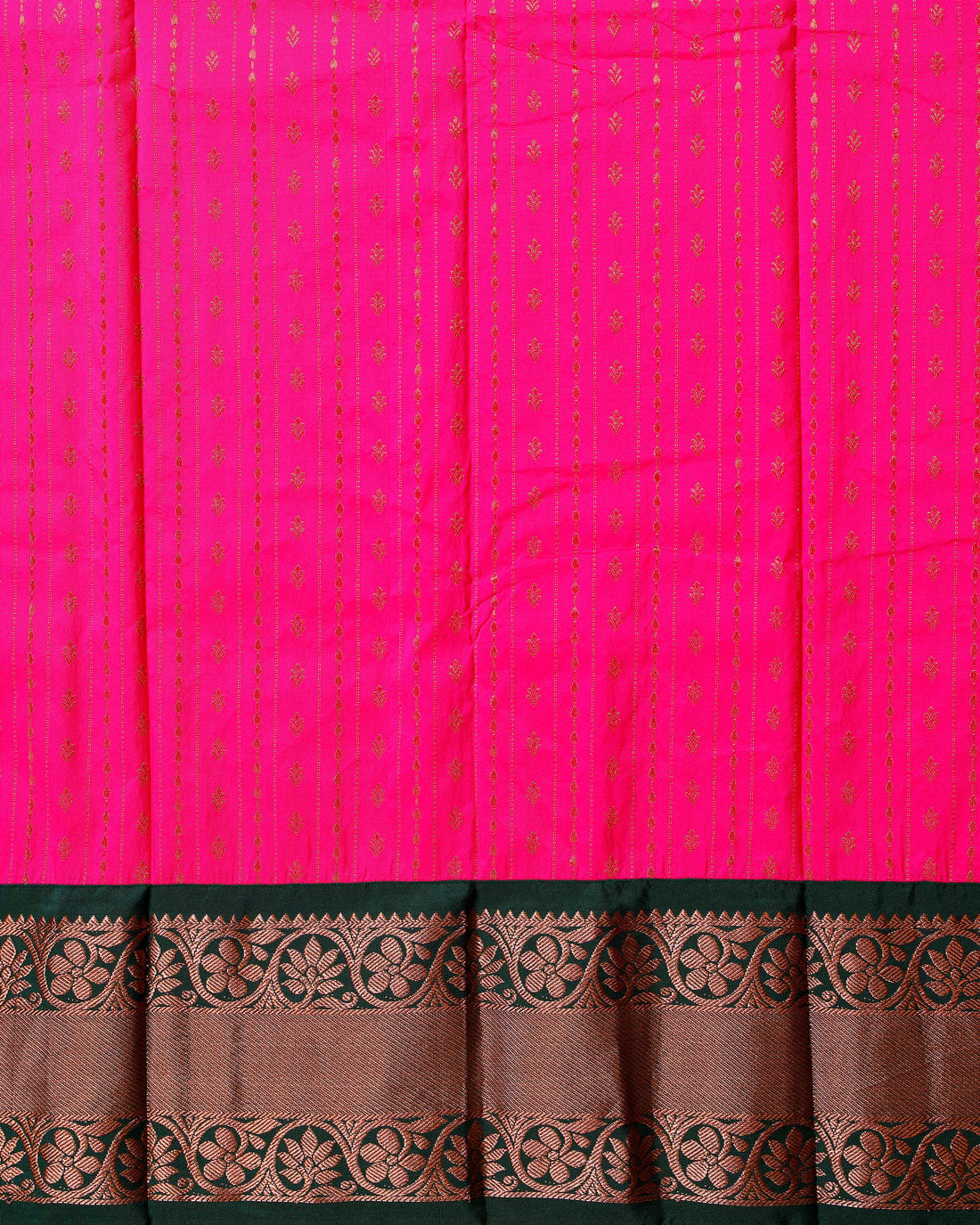 Kids' Traditional Zari Woven Pattu Pavadai Material - Pink