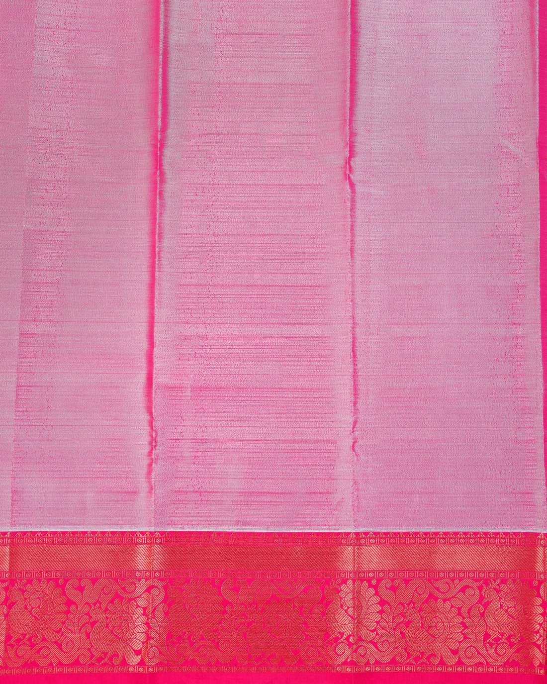 Traditional Kids Pattu Pavadai Material with Zari Motifs and Intricate Border - Blue