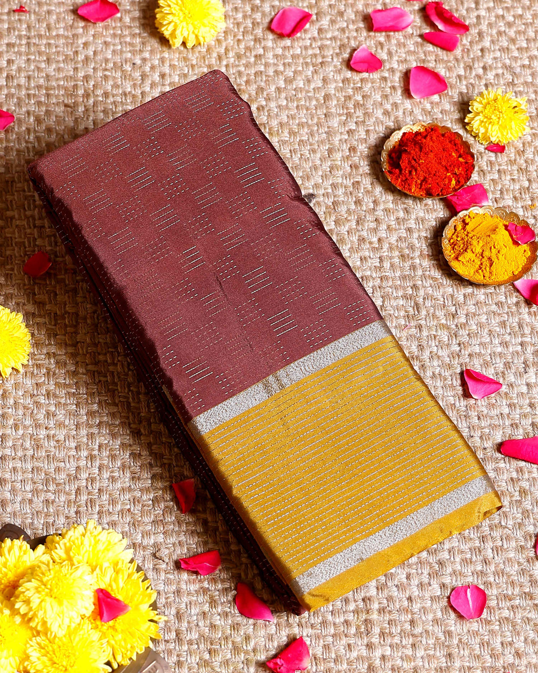 Exquisite Soft Silk Saree with Intricate Zari Motifs and Rich Border - Dark Brown