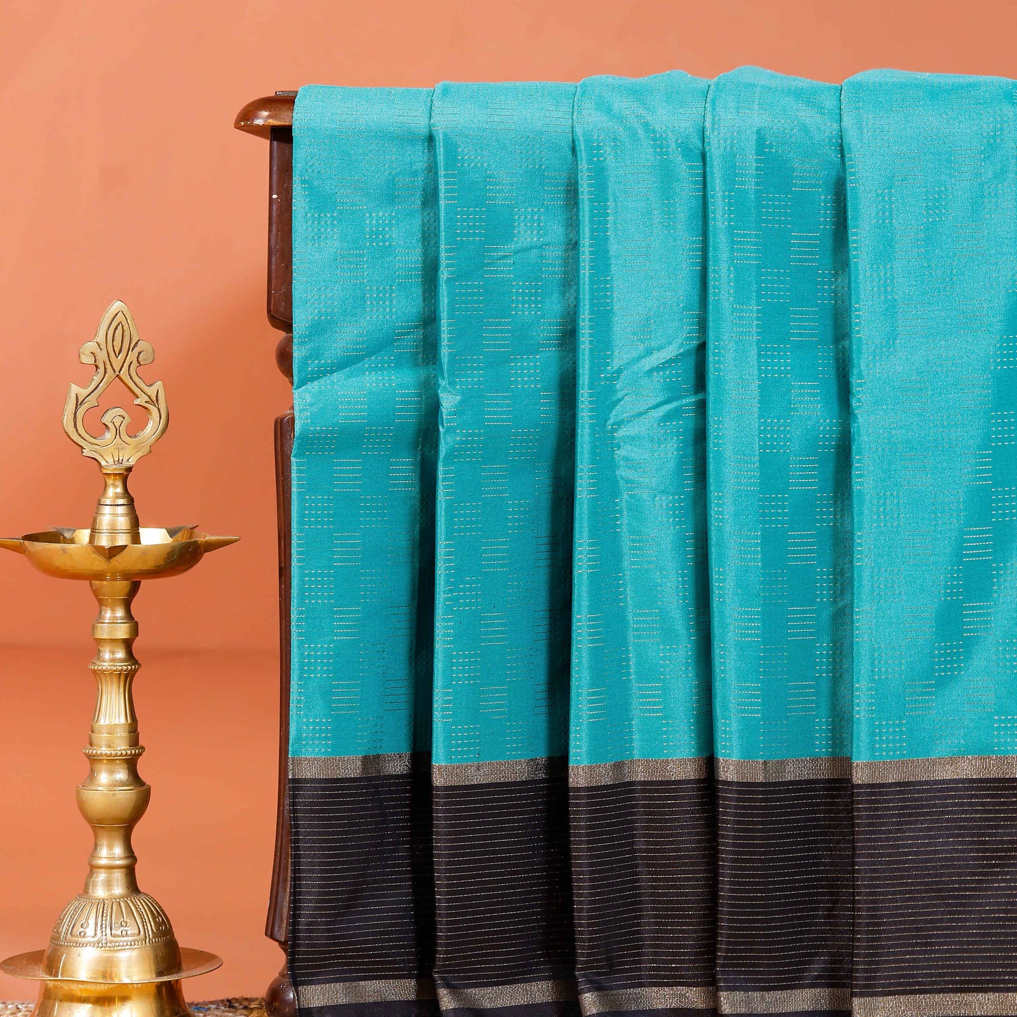 Elegant Handloom Soft Silk Saree with Zari Woven Border - Sky Blue