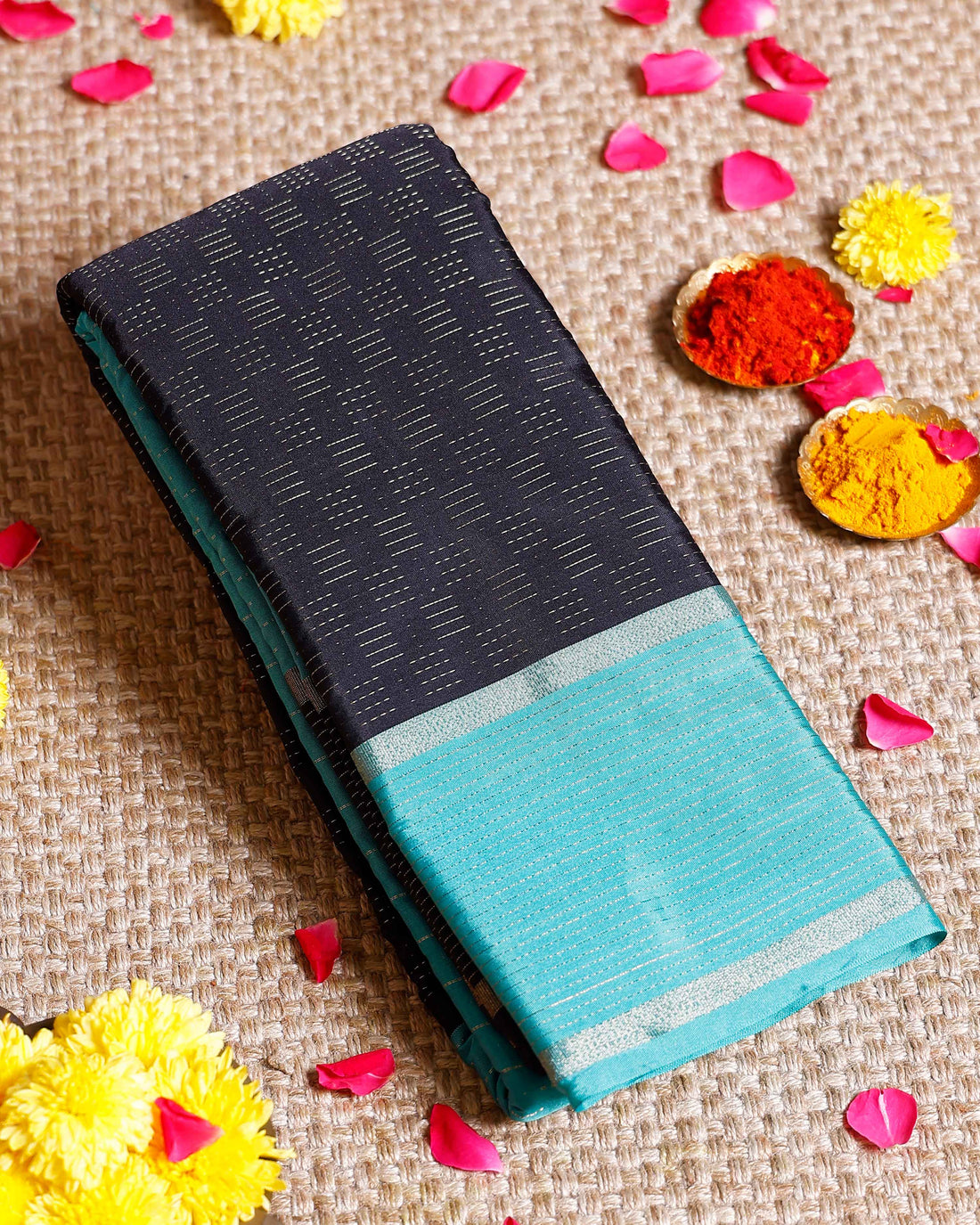 Elegant Handloom Soft Silk Saree with Classic Zari Border and Subtle Body Design - Sky Blue