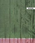 Classic Checks Soft Silk Saree with Intricate Weave Border - Green