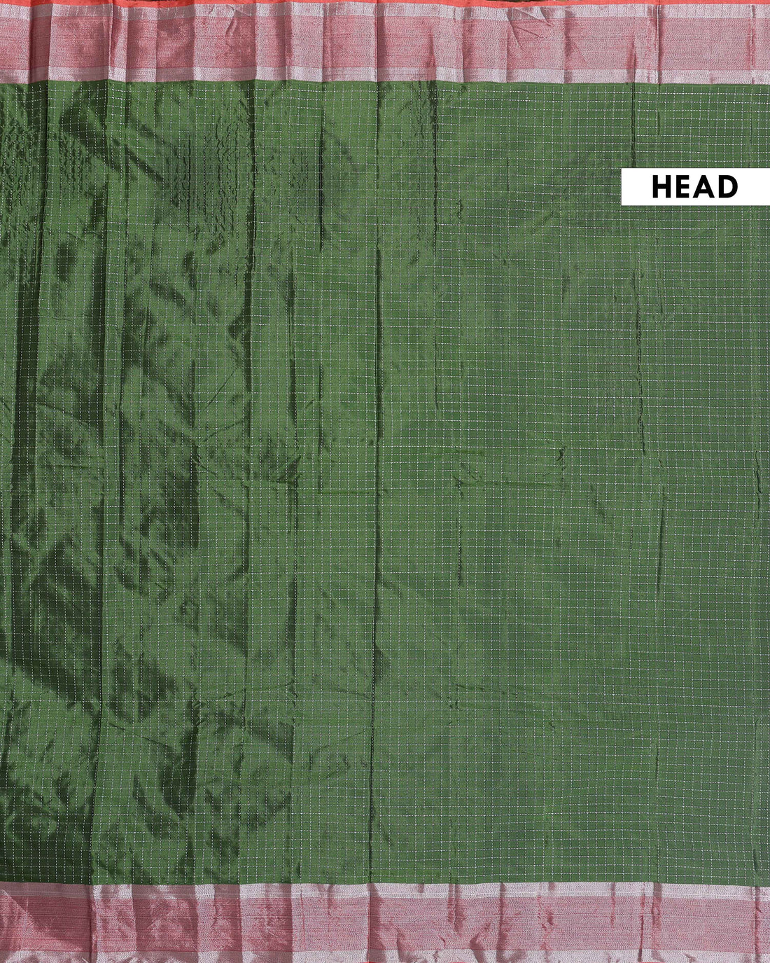 Classic Checks Soft Silk Saree with Intricate Weave Border - Green
