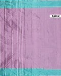 Classic Checks Soft Silk Saree with Intricate Weave Border - Light Purple