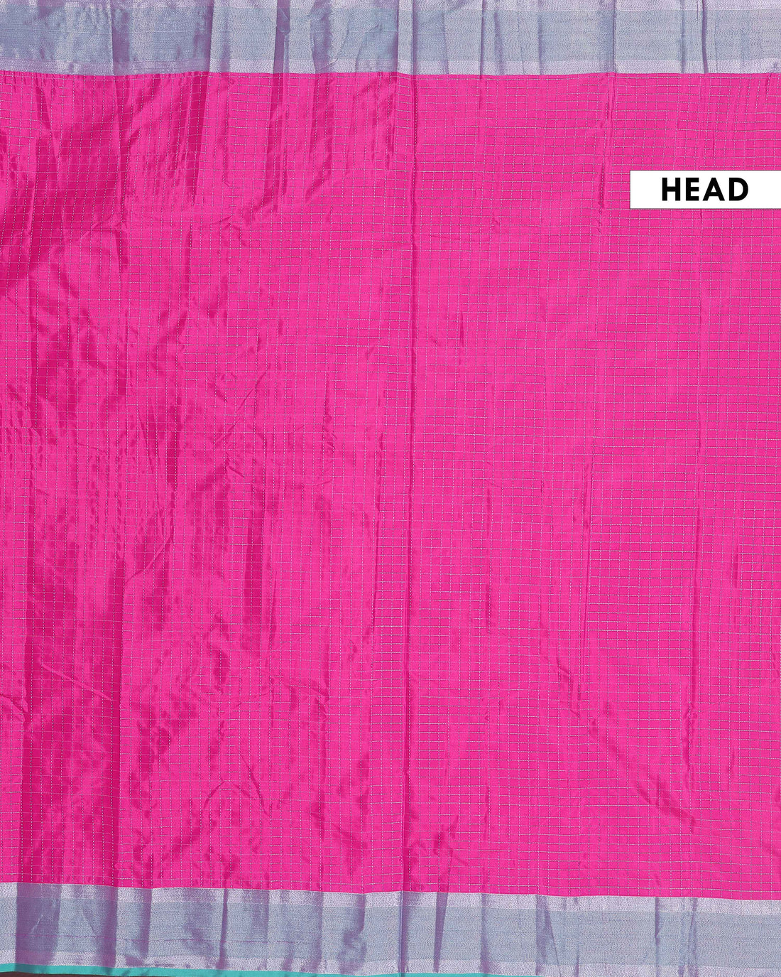 Classic Checks Soft Silk Saree with Intricate Weave Border -  Pink