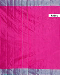 Classic Checks Soft Silk Saree with Intricate Weave Border -  Pink