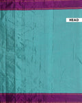 Classic Checks Soft Silk Saree with Intricate Weave Border -  Turquoise