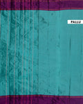 Classic Checks Soft Silk Saree with Intricate Weave Border -  Turquoise