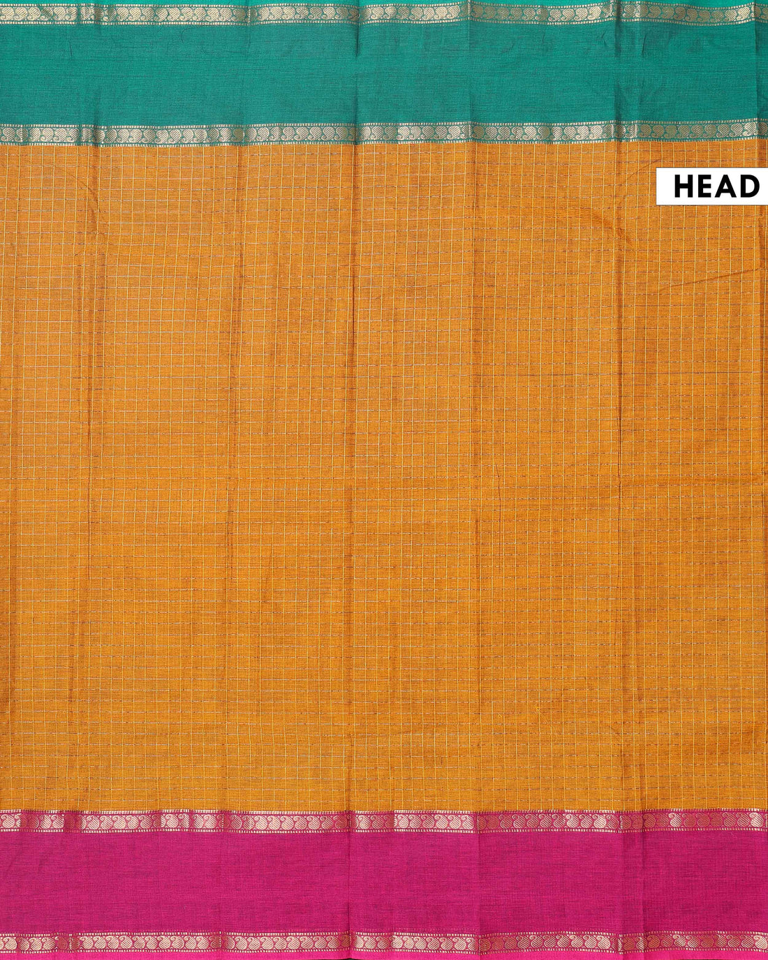 Classic Chettinad Cotton Saree with Traditional Woven Checks and Zari Border - Brown