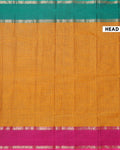 Classic Chettinad Cotton Saree with Traditional Woven Checks and Zari Border - Brown