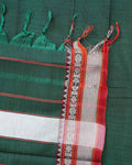 Classic Handloom Narayanpet Cotton Saree with Traditional Zari Woven Border  - Green