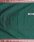 Classic Handloom Narayanpet Cotton Saree with Traditional Zari Woven Border  - Green