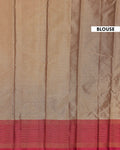 Classic Handloom Soft Silk Saree with Intricate Zari Border - Brown-Blouse