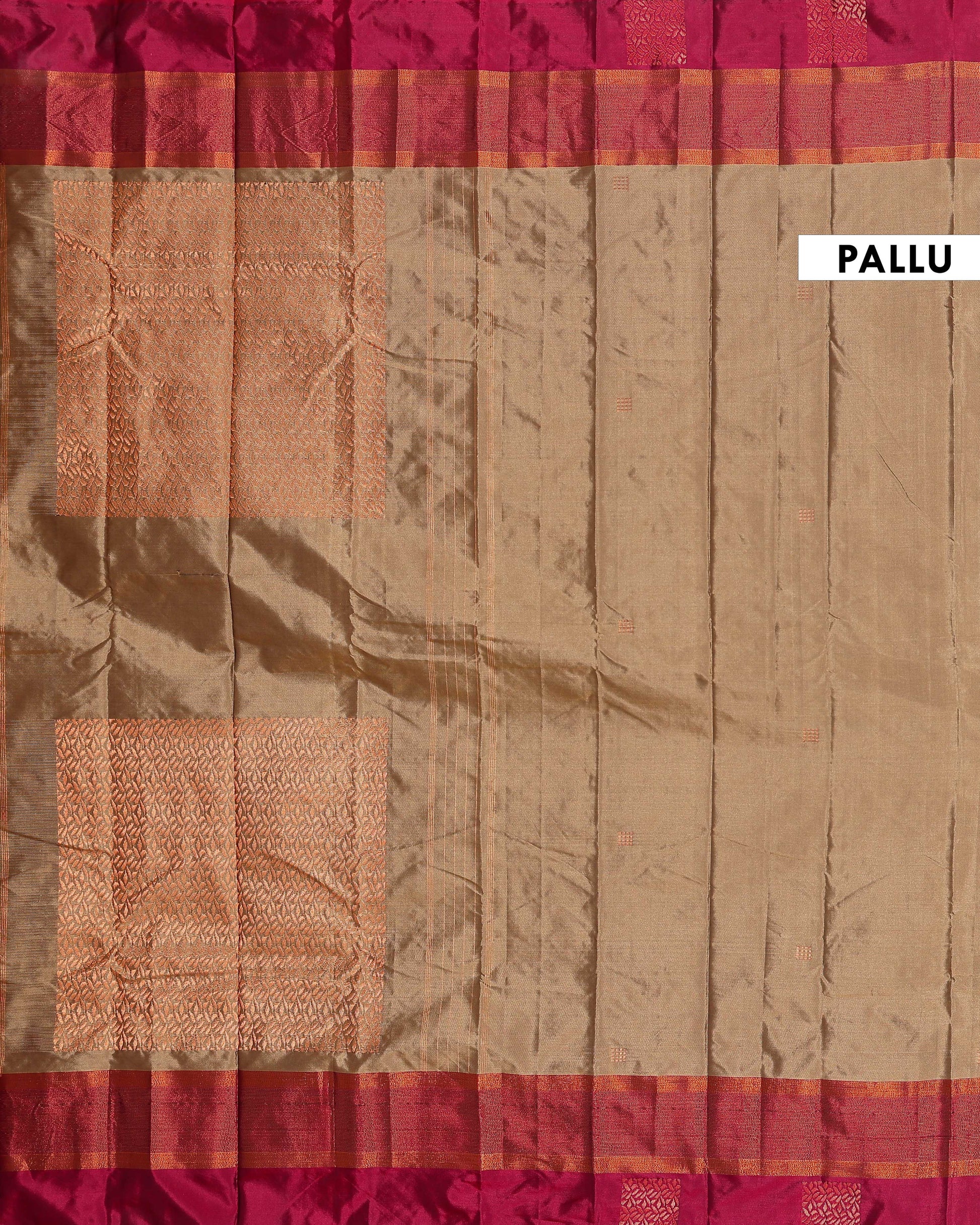 Classic Handloom Soft Silk Saree with Intricate Zari Border - Brown-Pallu