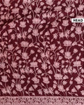 Classic Kalamkari Cotton Saree Highlighting Nature-Inspired Lotus Artwork - Maroon