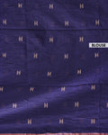 Classic Semi Silk Cotton Saree Golden Zari Border and All-Over Thread Motifs - Dark Blue