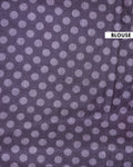 Classic Semi Tussar Kalamkari Inspired Knot Work Saree with a Classic Self Border - Grey-Blouse