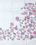 Classic Semi Tussar Saree with Floral Printed Body and a Subtle Border - Pastel Green-Pallu