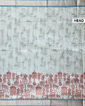 Classic Semi Tussar Saree with Jaal Inspired Motifs and Zari Woven Border - Blue-Head