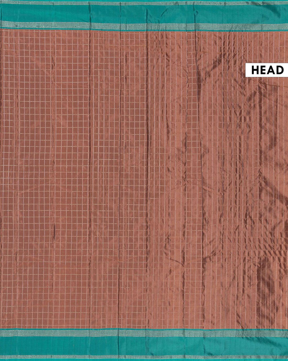 Classic Soft Silk Saree Woven Checkered Body and Elegant Contrast Border - Brown