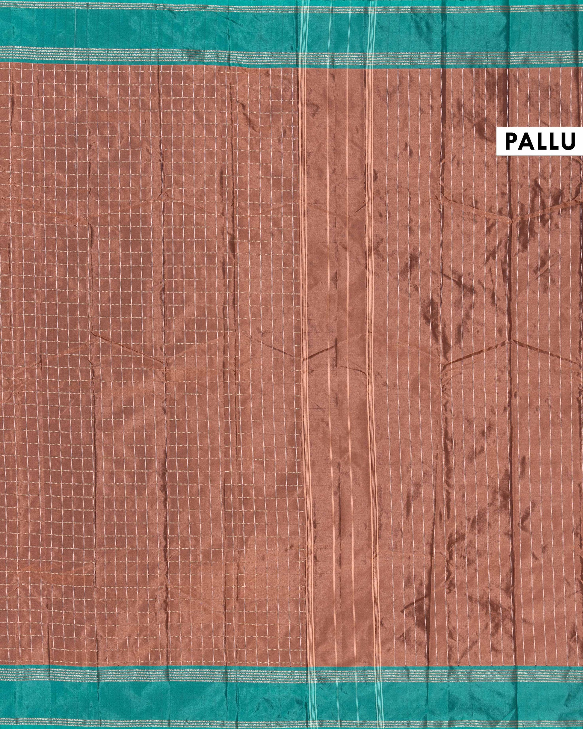 Classic Soft Silk Saree Woven Checkered Body and Elegant Contrast Border - Brown